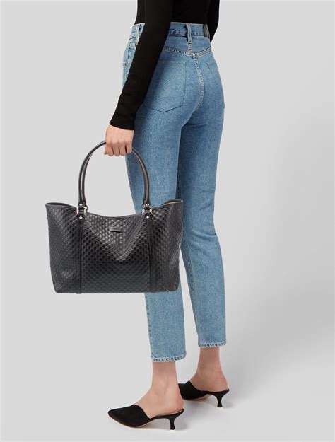 gucci made in italy black tote|Gucci Microguccissima Leather Tote on SALE .